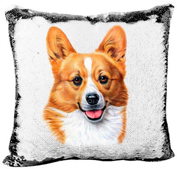 dog sequin pillow