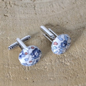 Liberty Eloise blaue Manschettenknöpfe 7015