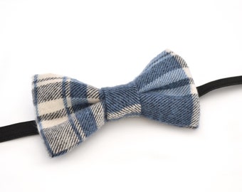 Noeud papillon tartan bleu