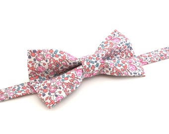 Noeud papillon Liberty Eloïse rose Dragée