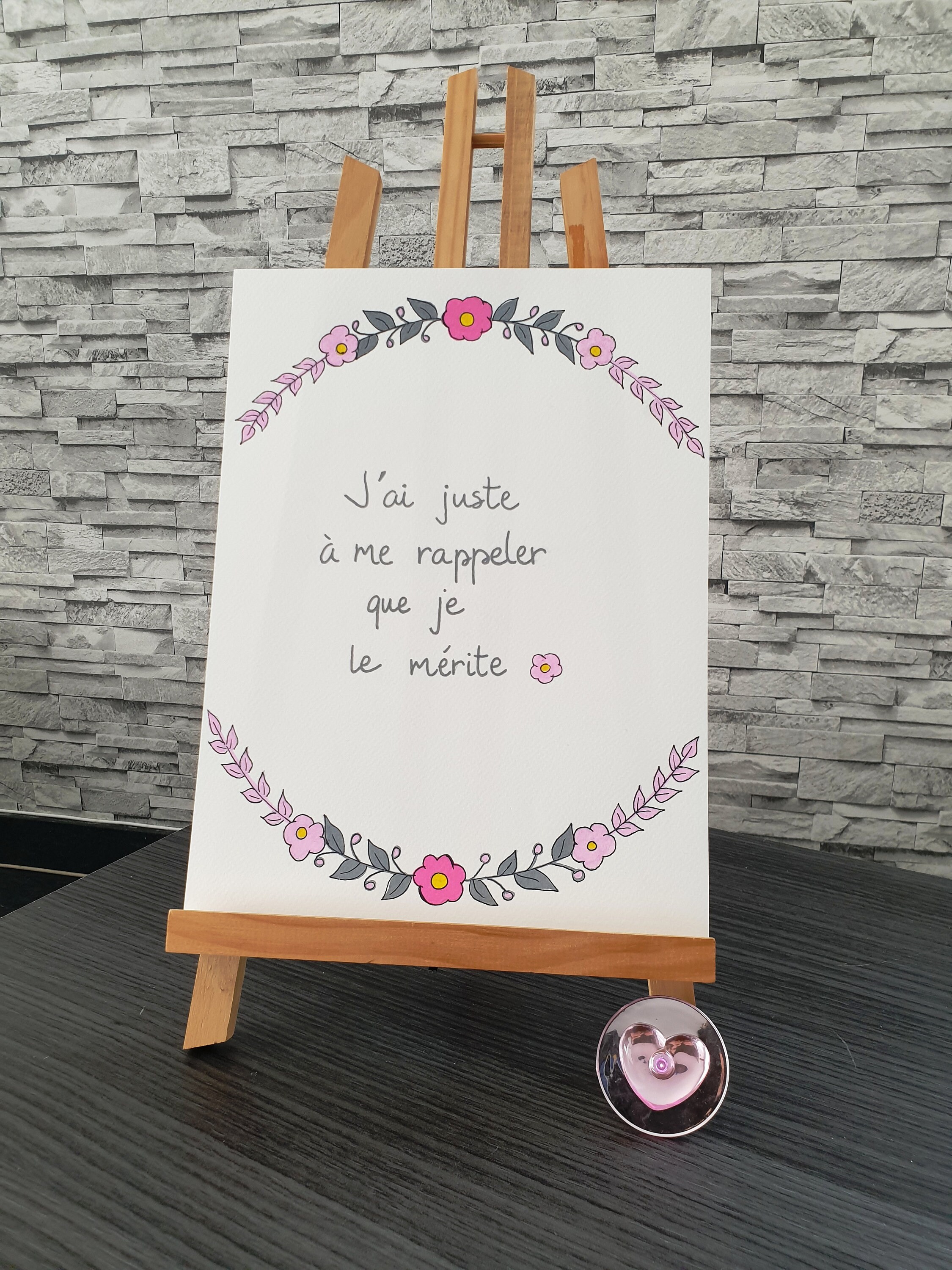 Affiche Citation, Affiche Illustrée à La Main