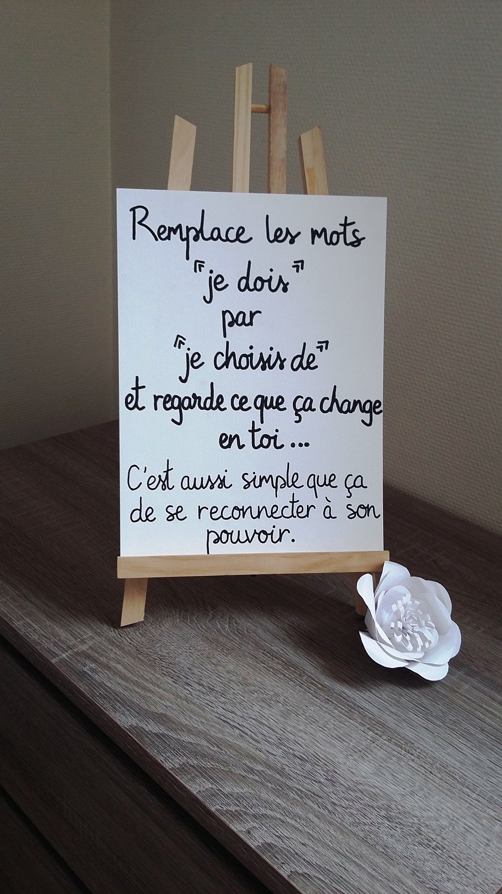 Affiche Citation Développement Personnel Remplace Les Mots ...