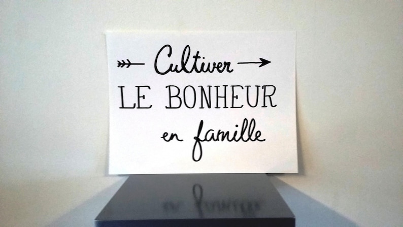 Affiche citation cultiver le bonheur en famille Etsy Affiche citation cultiver le bonheur en famille Etsy