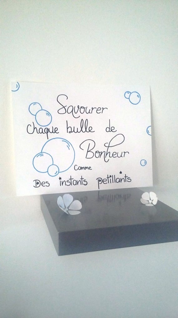 Affiche Citation Savourer Chaque Bulle De Bonheur Etsy