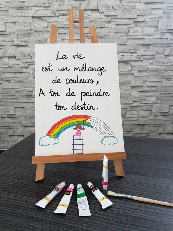 Affiche Citation La Vie Est Un Melange De Couleurs Etsy France