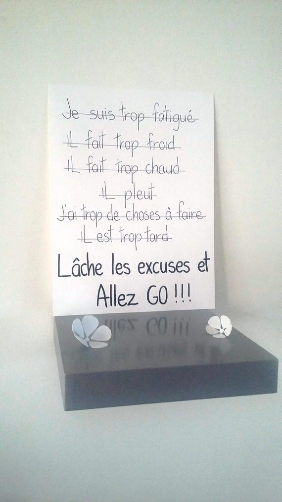 Affiche Citation Lache Les Excuses Et Allez Go Etsy Affiche Citation Lache Les Excuses Et Allez Go Etsy