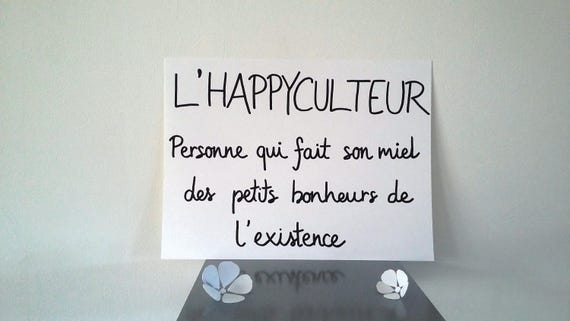 Affiche Citation L Happyculteur Affiche Etsy France