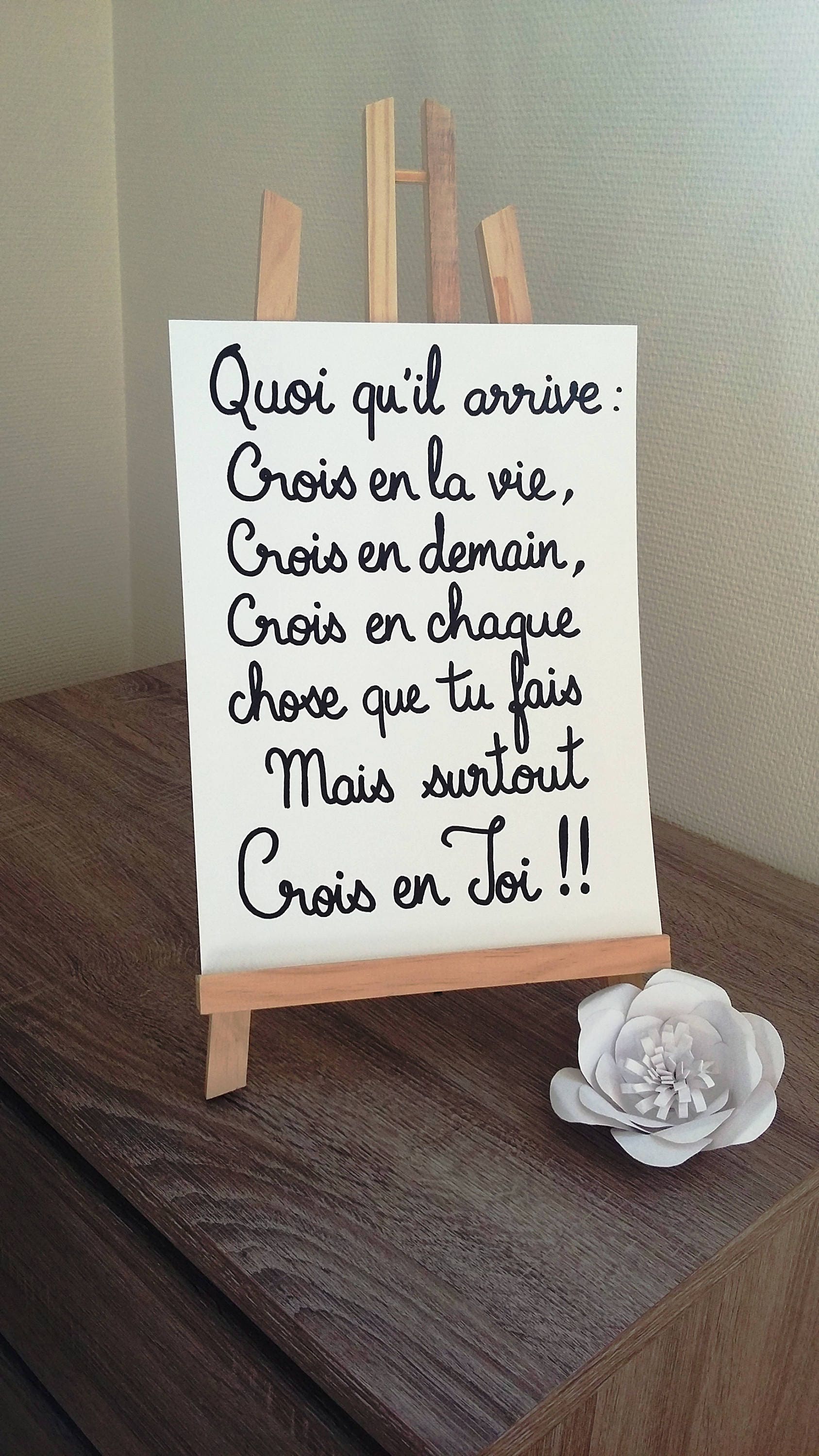 Affiche citation crois en toi affiche illustrée à Etsy