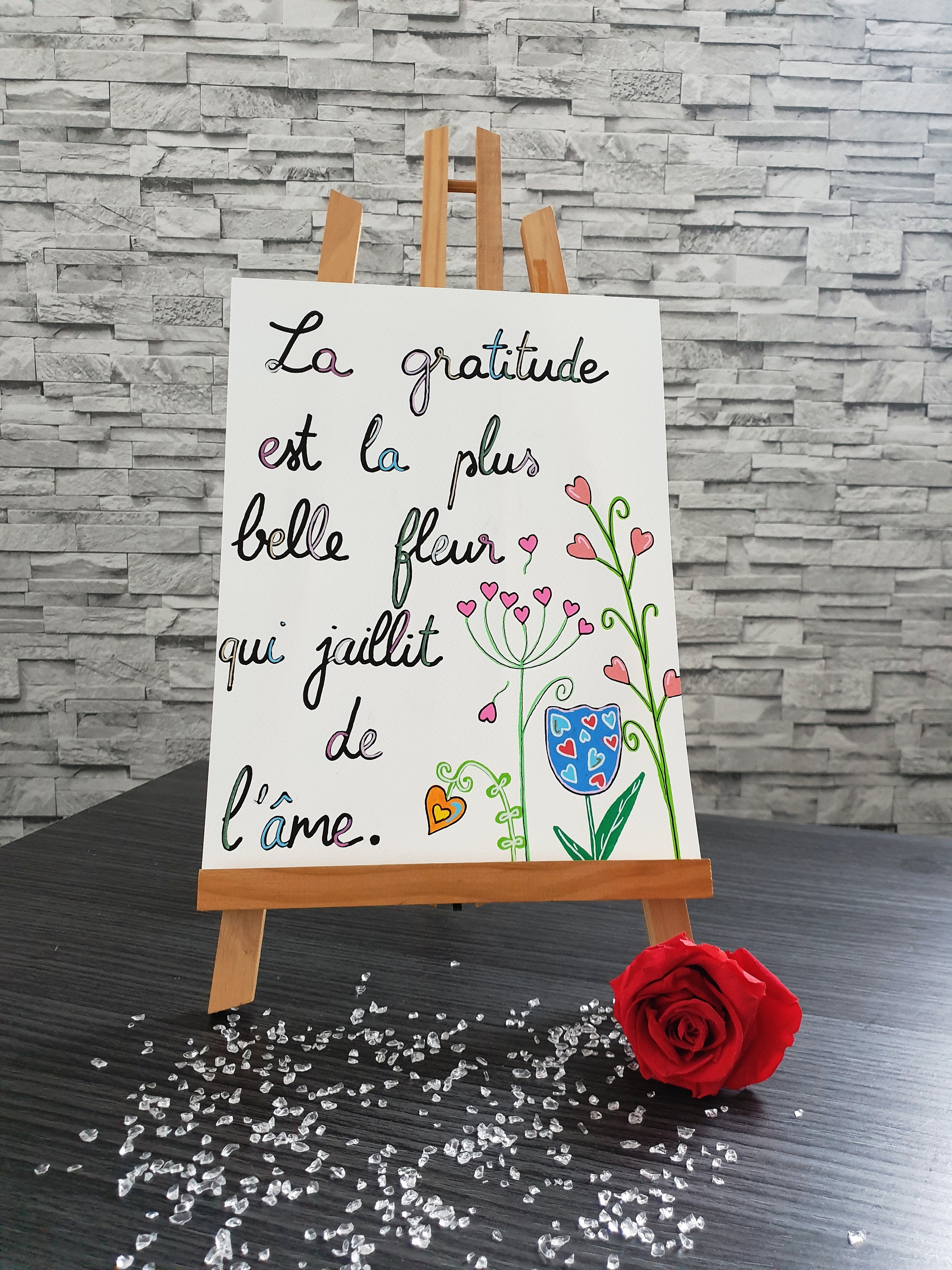 Affiche Citation La Gratitude Est La Plus Belle Fleur Etsy Canada