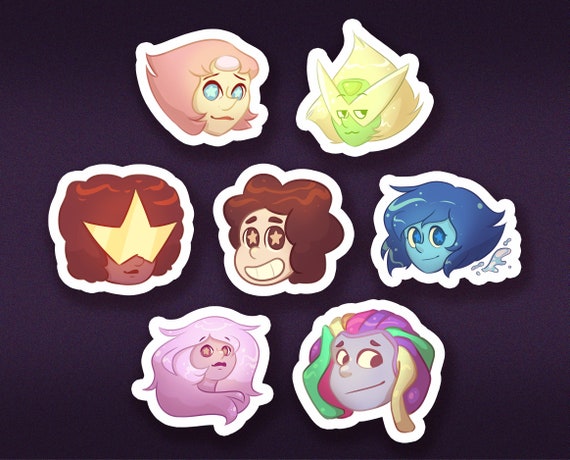 steven universe stickers crystal gems sticker set waterproof etsy