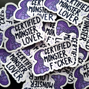 Tentacle Laptop Sticker | Waterproof Monster Stickers | Monsterfcker Water Bottle Decal | Furry Monsters Design
