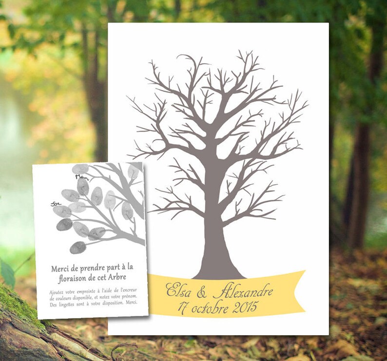 retirement baptism birthday baby shower Vintage theme bachelor party Fingerprint tree to personalize and print Digital Files Wedding