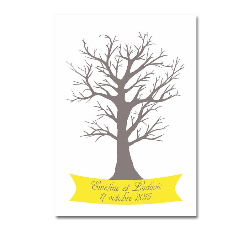 retirement baptism birthday baby shower Vintage theme bachelor party Fingerprint tree to personalize and print Digital Files Wedding