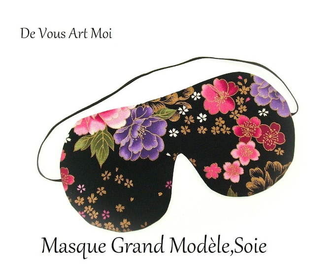 Masque yeux sommeil soie,masque nuit tissus femme,fait main artisanal