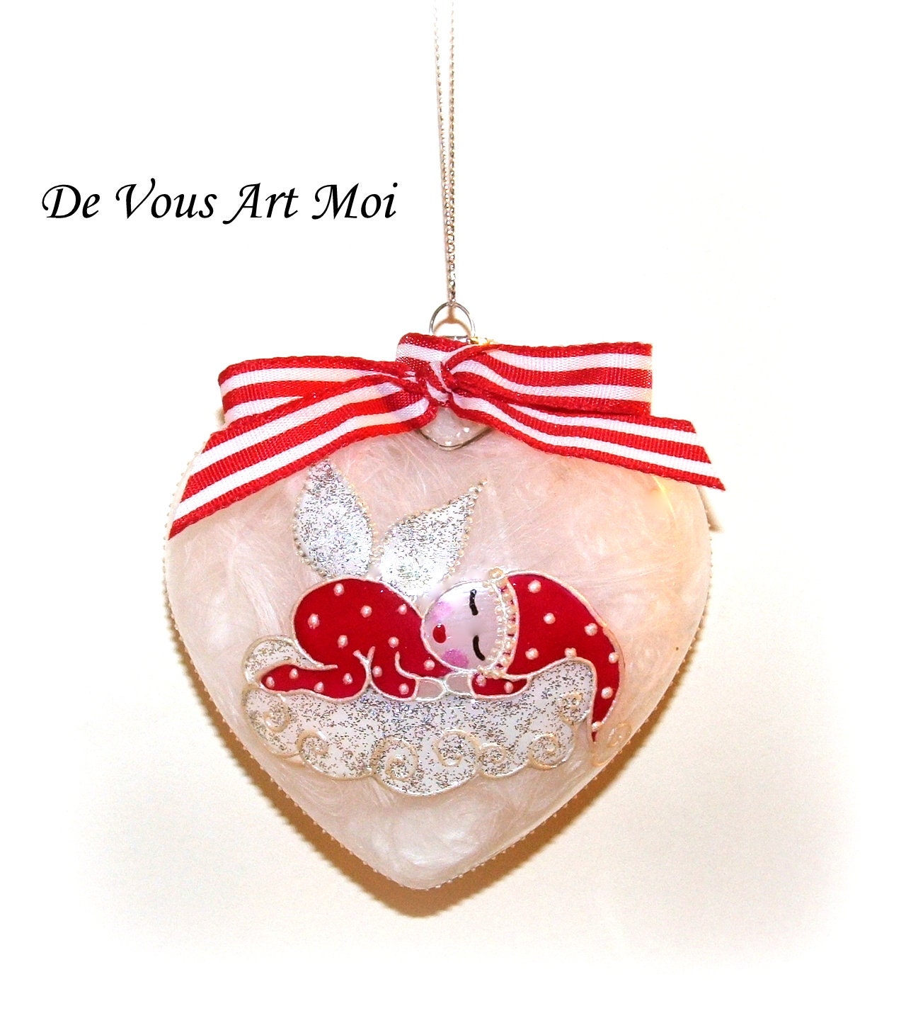 Boule Premier Noel Personnalisee Boule Noel Bebe Lutin Ange Verre Peint Main Artisanal
