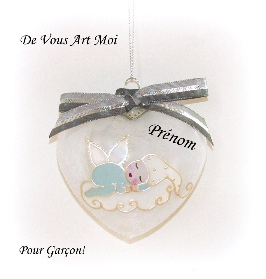 Boule Noël Bébé Personnaliséeboule Noël Lutin Angepeint