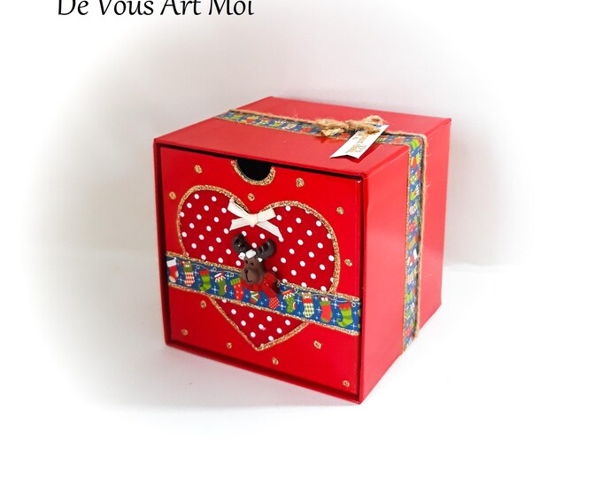 coffret boite cadeau noël fait main artisanal