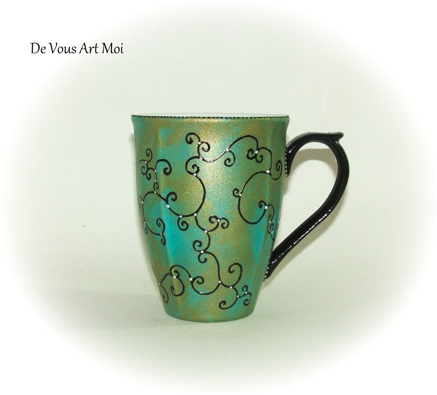Mug Tasse Porcelaine Colorée, Mug Céramique Original, Peinte Main Artisanale