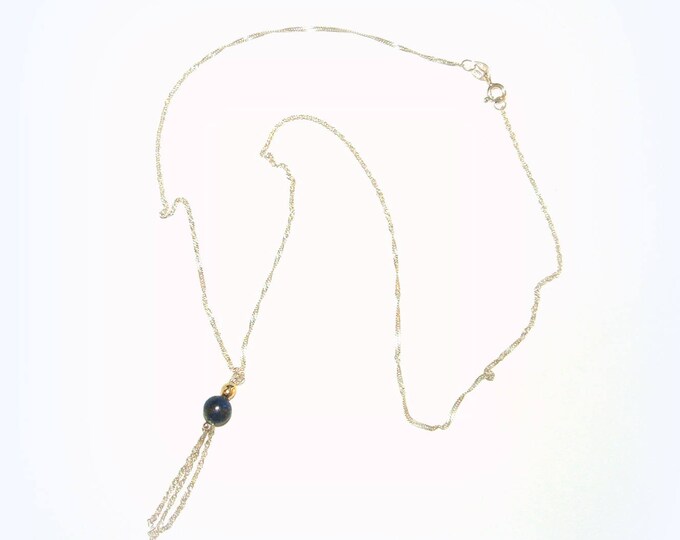 collier femme ras du cou minimaliste argent massif 925 ,plaqué or et lapis lazulis