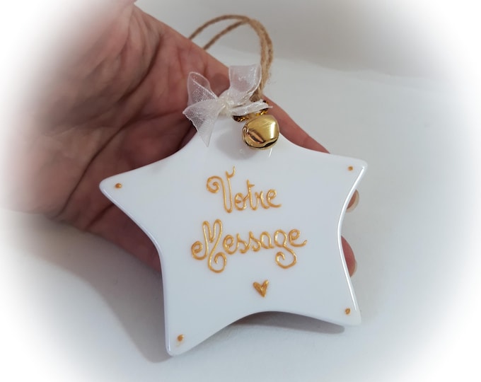 Étoile céramique personnalisée Ornement fait main artisanal