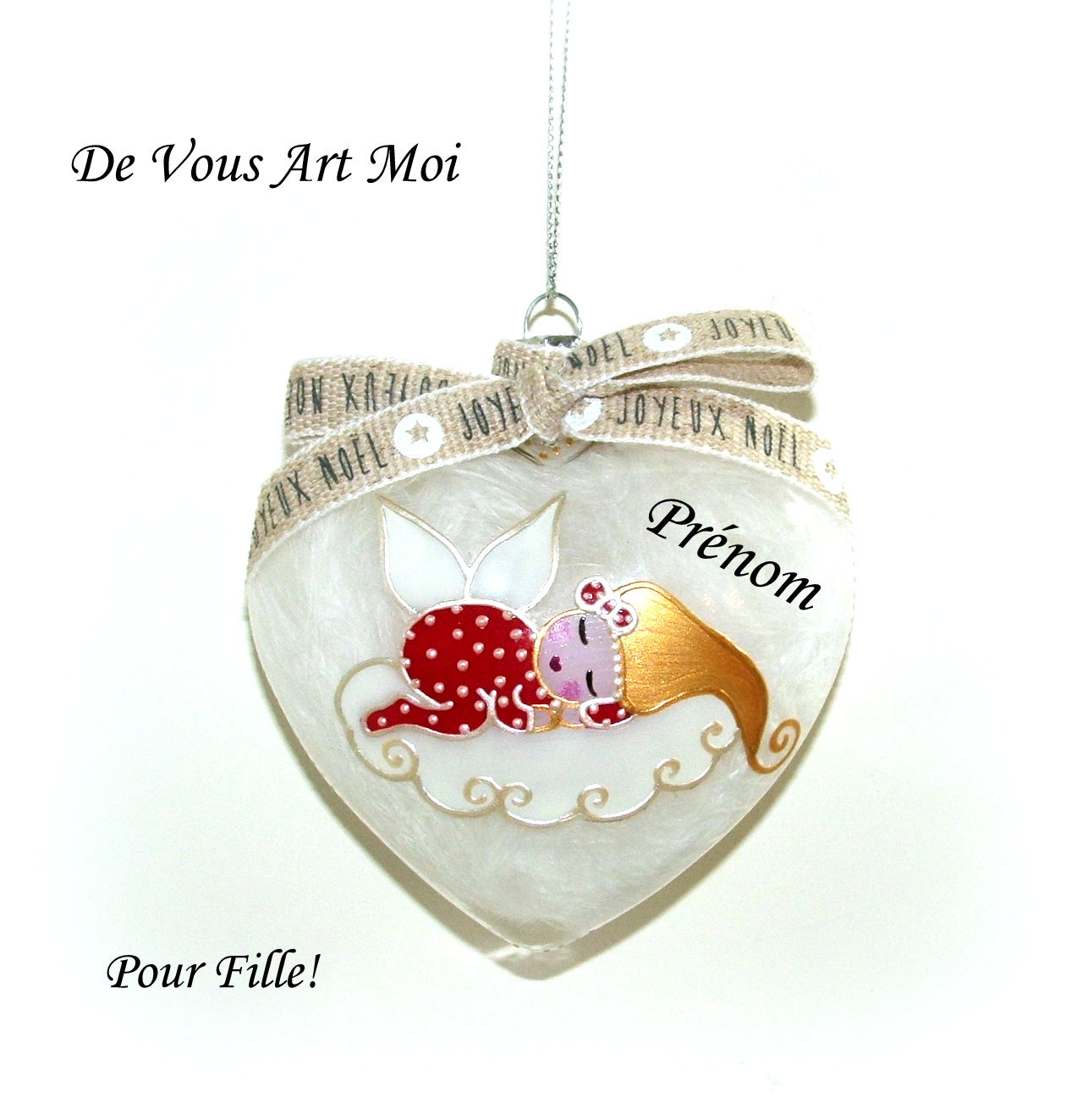 Boule Premier Noël Personnaliséeboule Noël Fée Ange Lutine