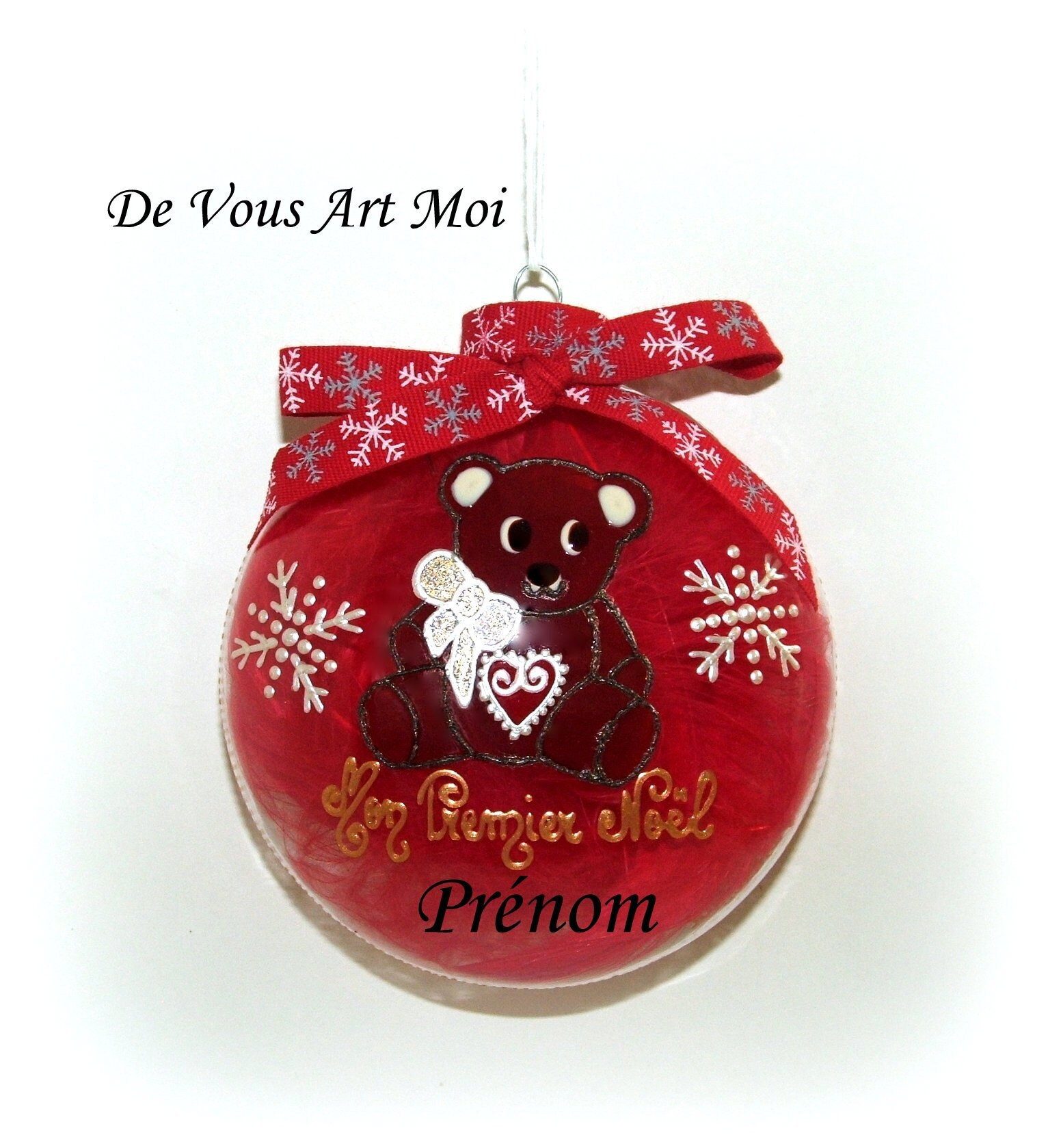Boule Premier Noël Personnaliséeboule Noël Prénom Enfant