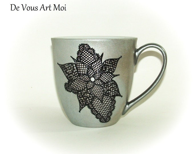 Mug tasse originale porcelaine grande contenance fait main artisanale