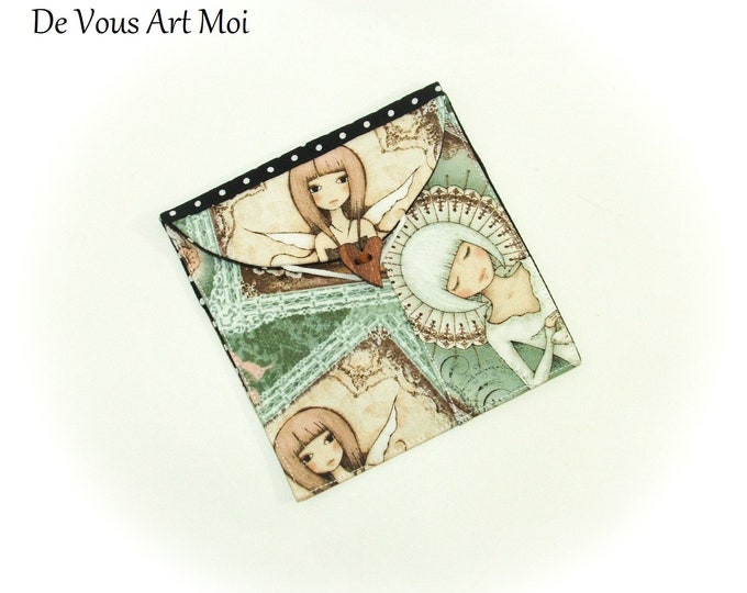 Petite pochette original tissu trousse femme fait main artisanal