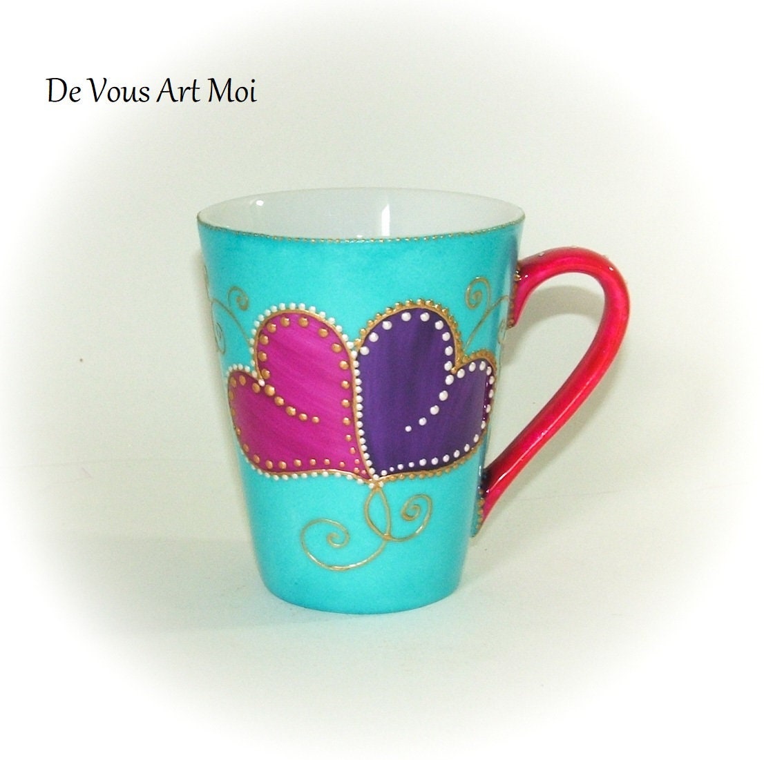 Mug Tasse Céramique Colorée, Mug Porcelaine Fait Main Artisanale