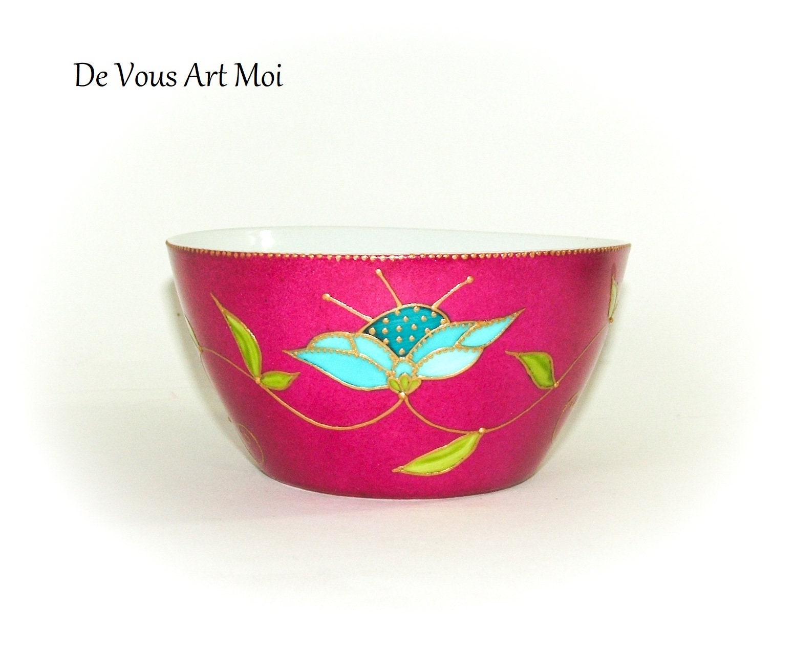 Bol Déjeuner Coloré Original, Bol Porcelaine Céramique Femme, Fait Main Artisanal