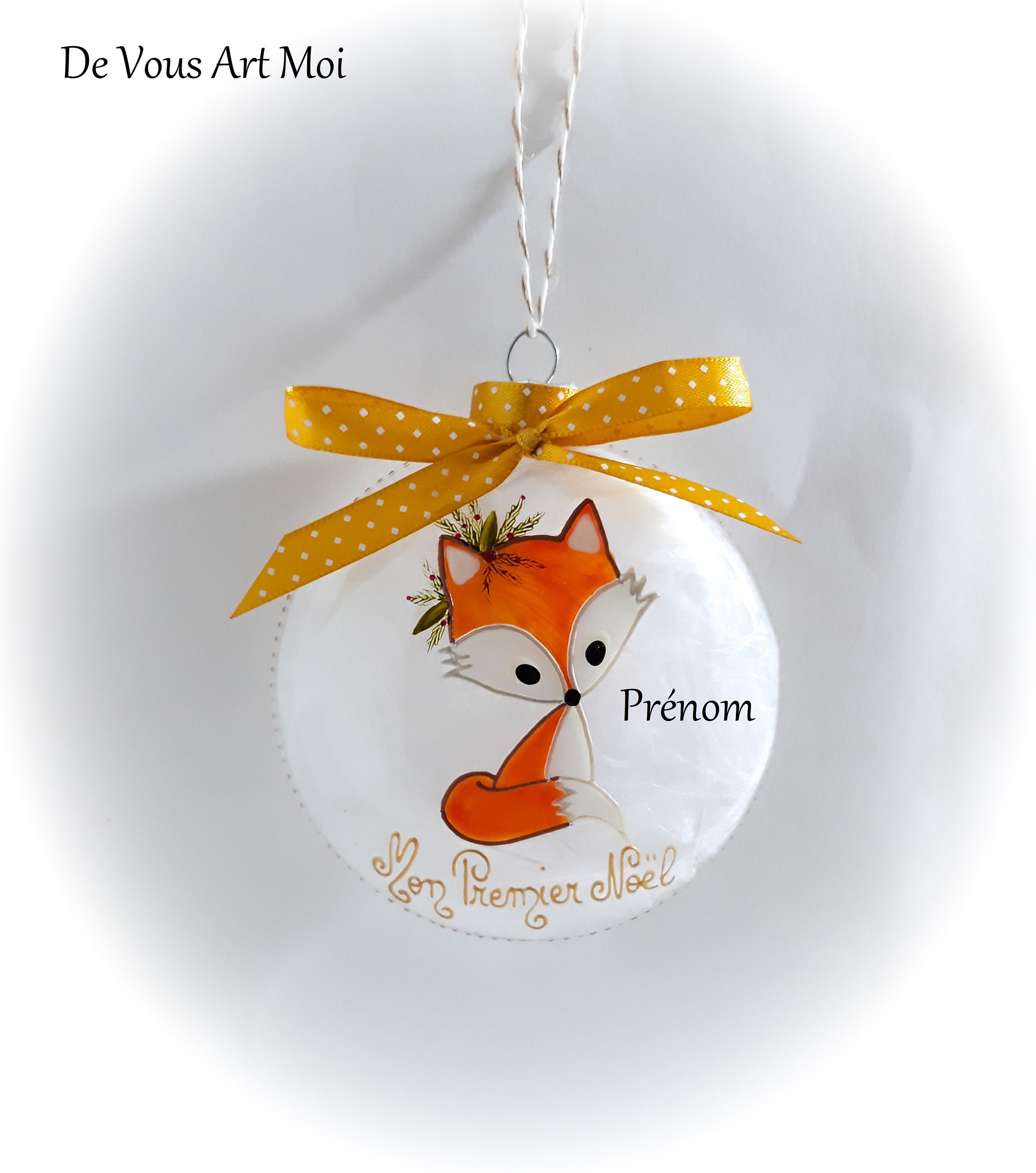 RESERVEE Marie Christine Boule de noël mon premier Noël personnalisée