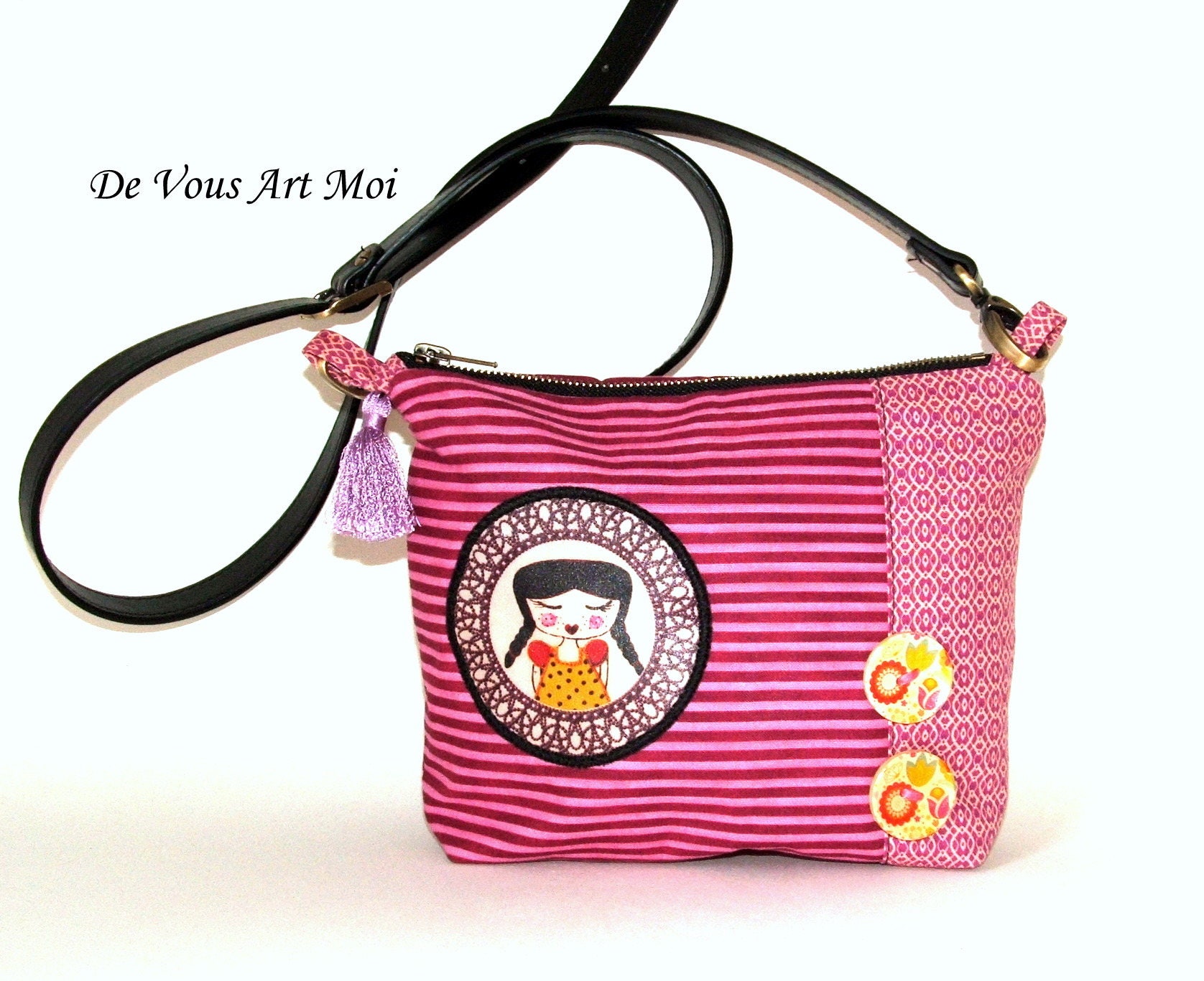 Sac femme fait main,pochette besace tissus,sac bandoulière ...