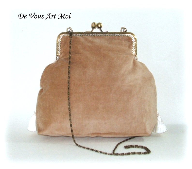 handmade Embroidery bag fringe pompoms chain bag metal clasp bag boho crochet macram\u00e9