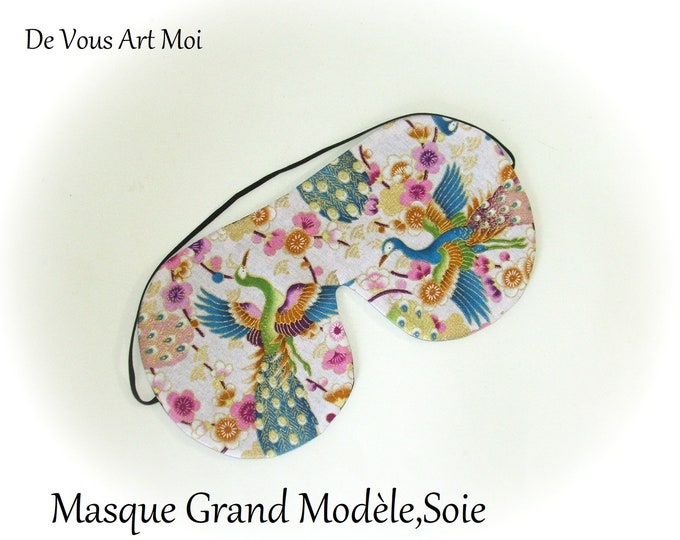 Masque nuit yeux sommeil soie tissus japonais fait main artisanal