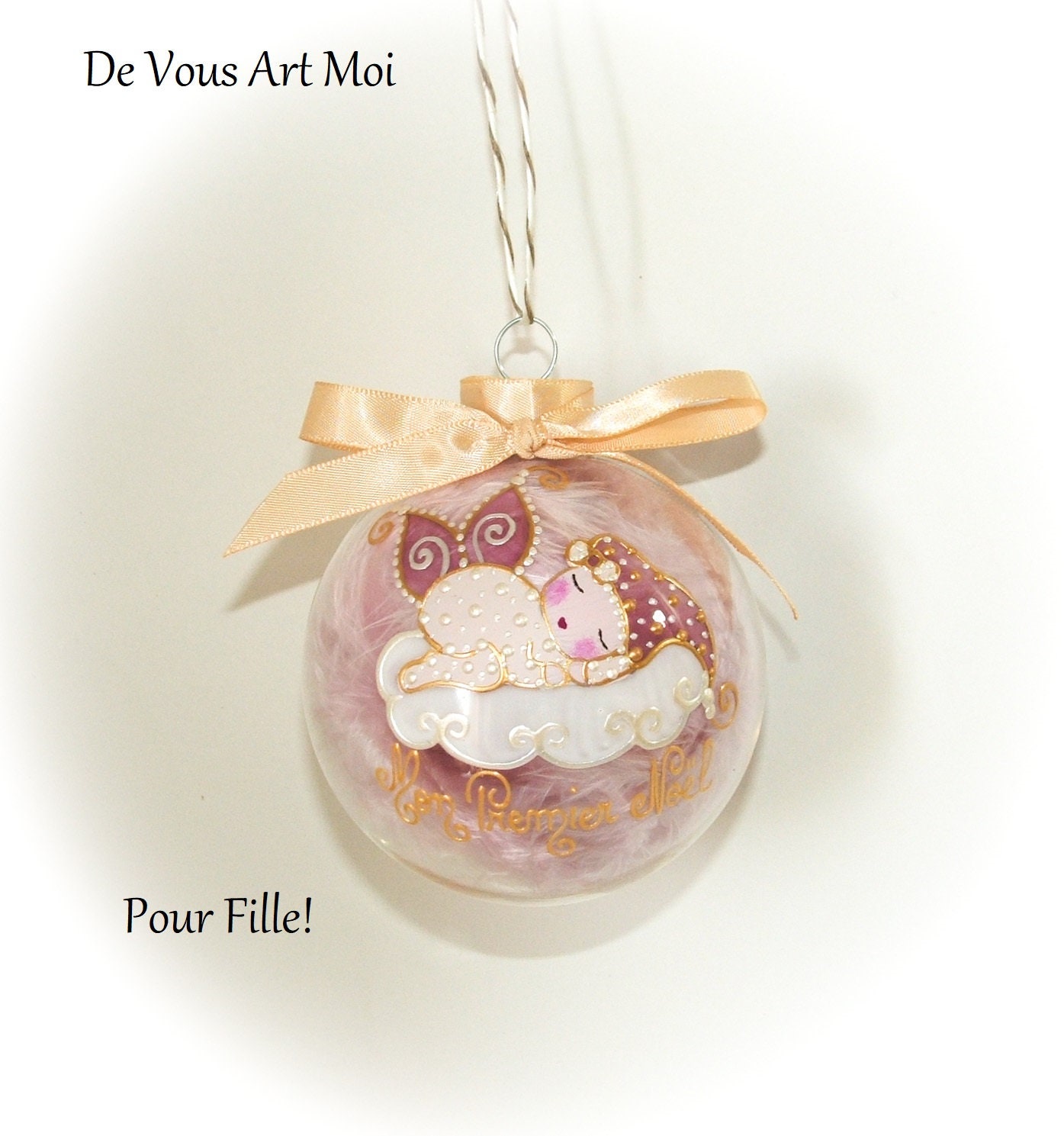 Ornement De Noël Personnalisé Premier Noël De Bébé - Boule De Noël Garçon, Cadeau 1er Noël Bébé