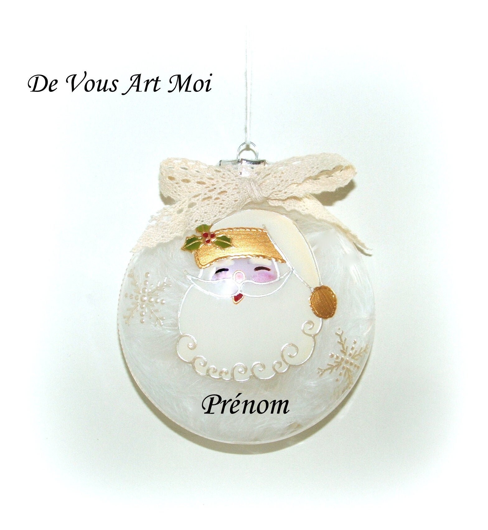 Boule Personnalisée Père Noëlboule Noël Avec Prénomfait