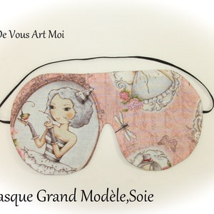 Silk eye mask original fabric sleep night woman handmade
