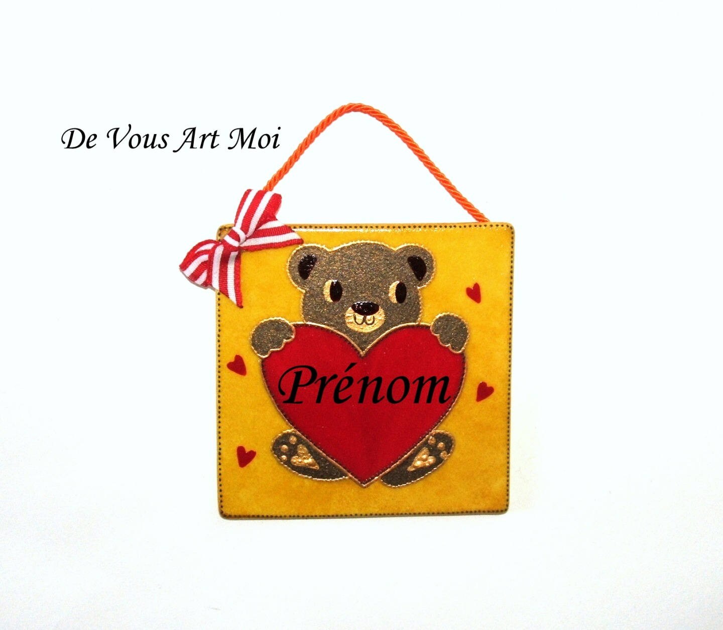 Plaque Porte Prénom Personnalisé, Cadeau Personnalisé Enfant, Peint Main Artisanal