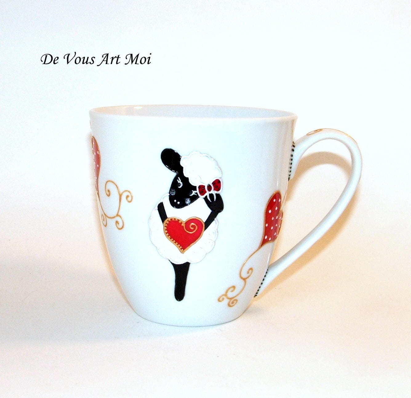 Gros Mug Jumbo, Tasse Porcelaine 50Cl, Peint à La Main, Mug Fait Main, Grande Tasse Porcelaine, Mug 