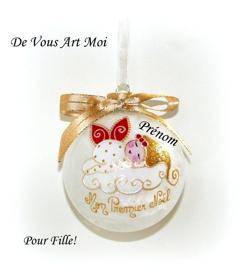 Boule Premier Noël Personnaliséeboule Noël Fée Bébé