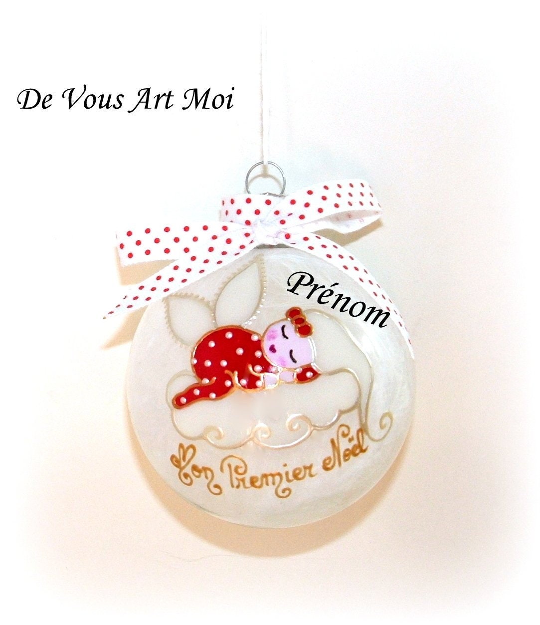 My first Christmas, baby personalized, handmade Christmas baby, 10cm ...