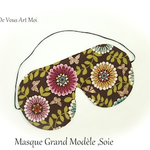 Women&#39;s silk night mask, blackout eye mask, handmade fabrics, artisanal