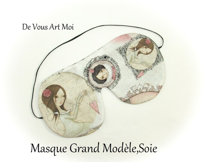 Masque yeux nuit sommeil soie tissus original femme fait main artisanal