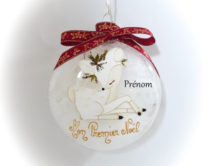 Boule De Noël Personnalisée Mon Premier Noël Boule Noël Personnalisée - Devousartmoi