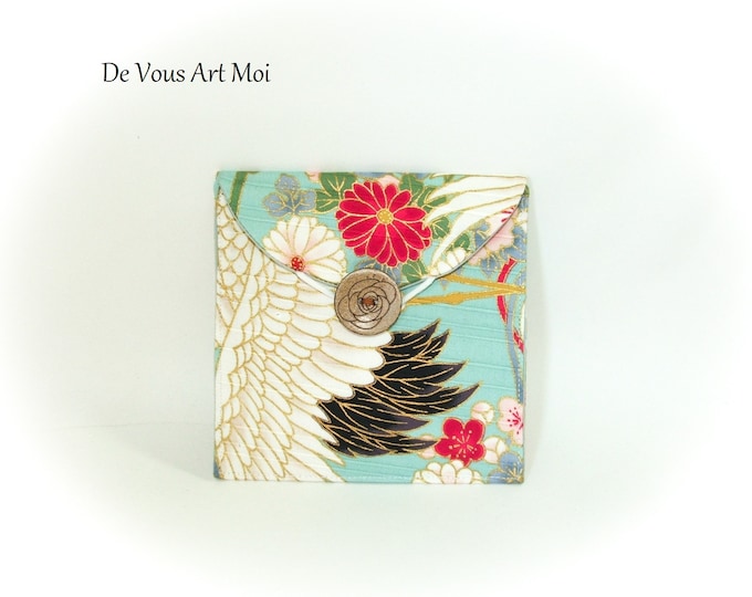 Petite Pochette femme tissus japonais,pochette de sac à main,artisanale fait main