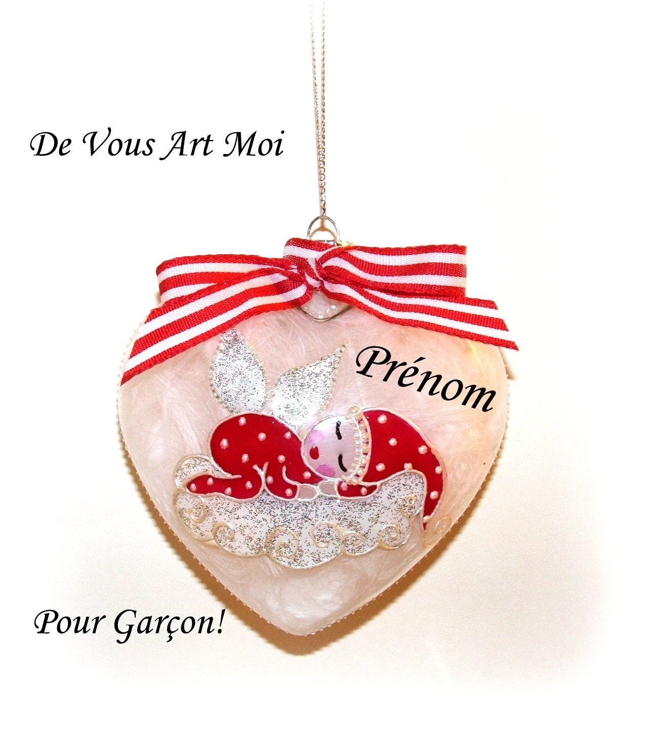 Boule Premier Noël Personnaliséeboule Noël Bébé Lutin Ange