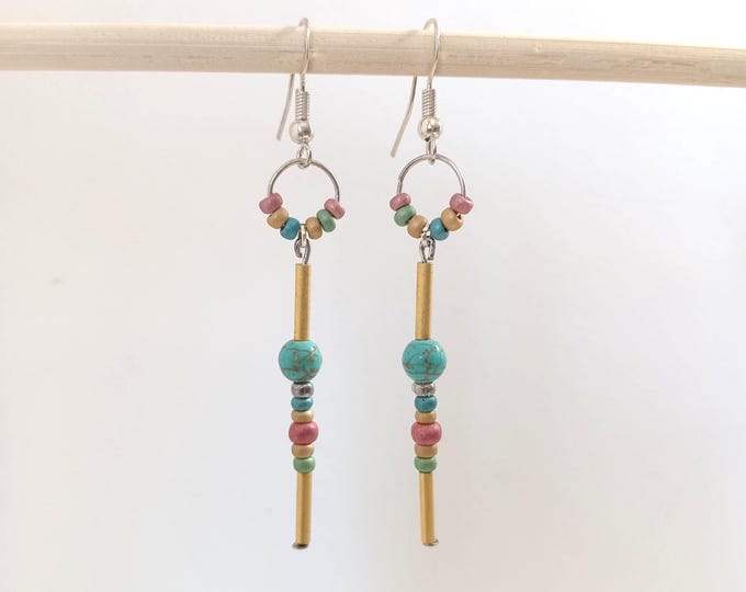 Original Native American style earrings in 925 sterling silver