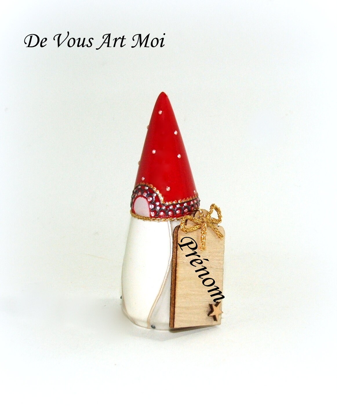 Lutin Père Noël Personnalisé, Décoration Lutin de Noël, Fait Main Artisanal