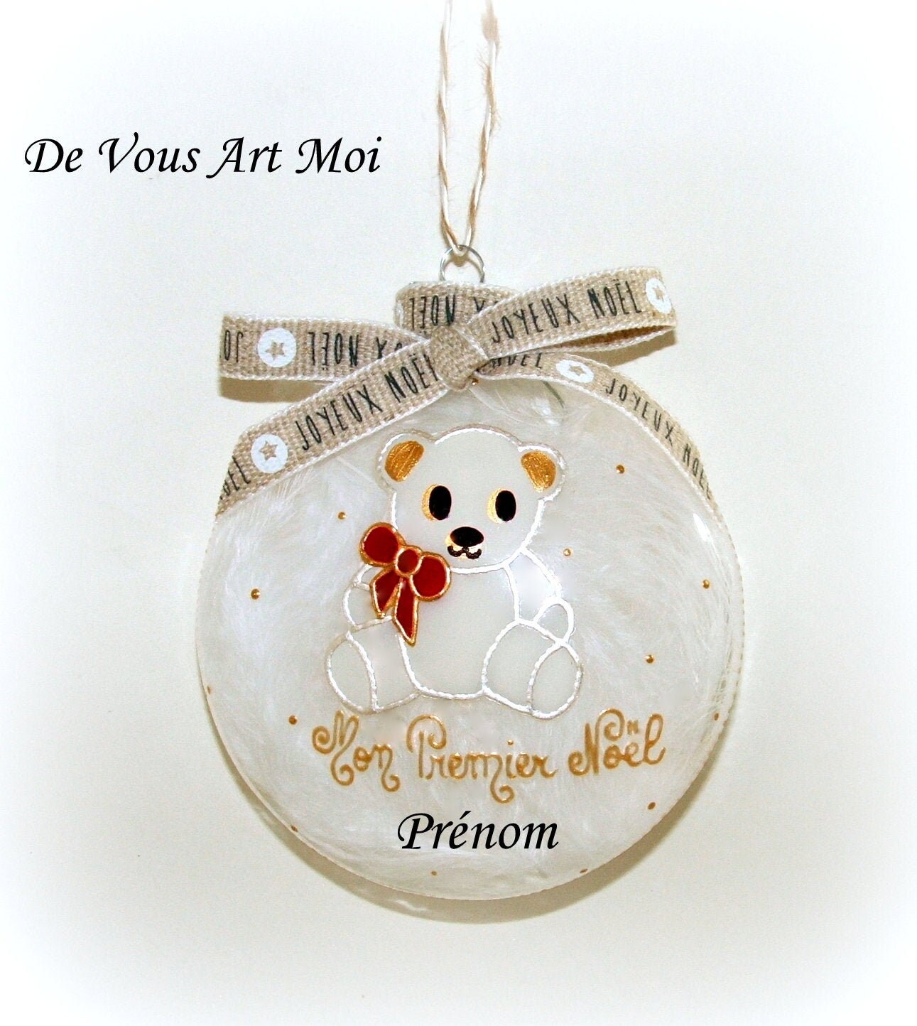 Boule Mon Premier Noëlboule Noël Enfant Personnalisée