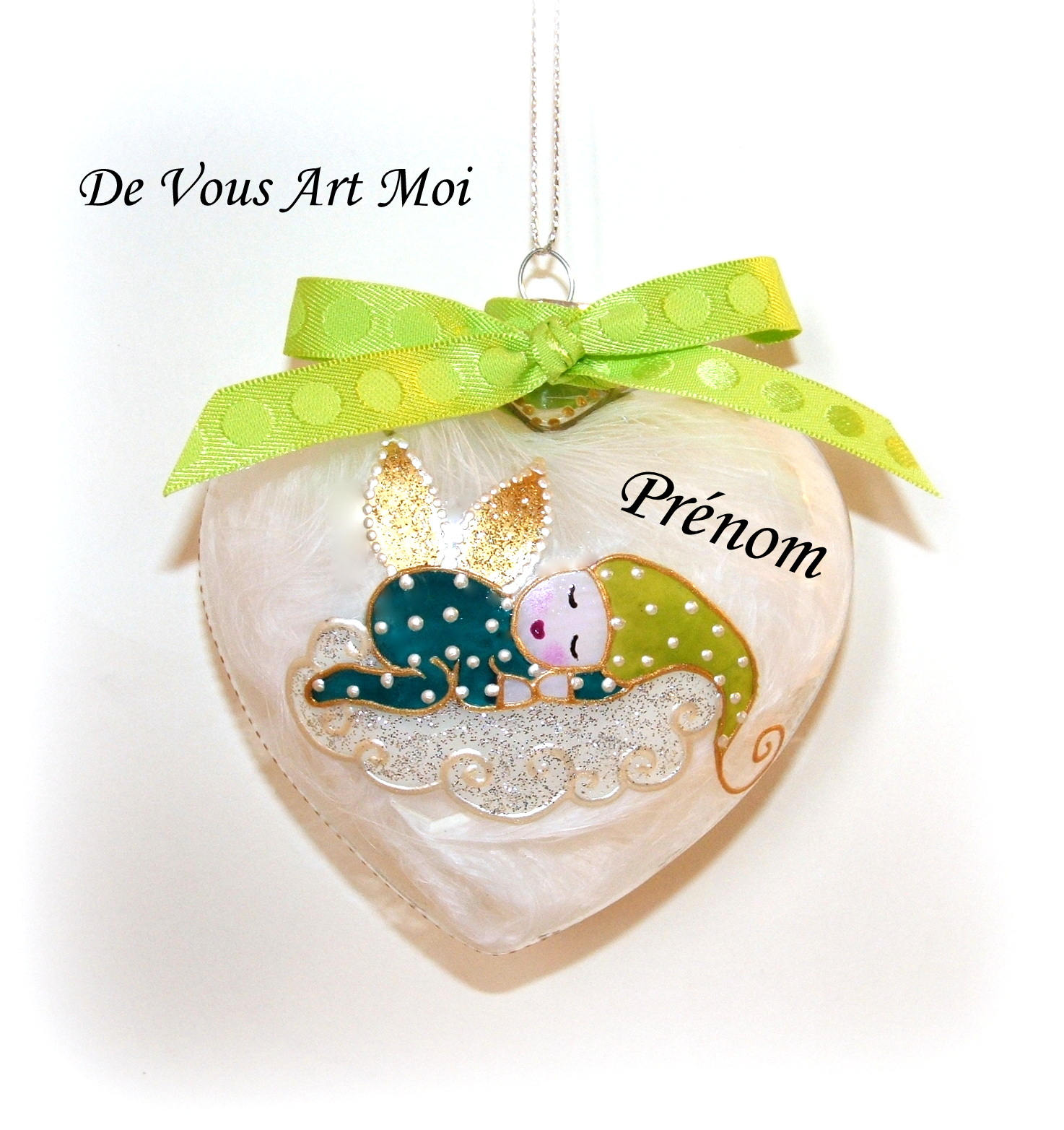 Boule Noël Prénom Personnaliséeboule Noël Bébé Lutin Ange